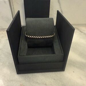 David Yurman Sterling Silver Box Chain 4mm Bracelet